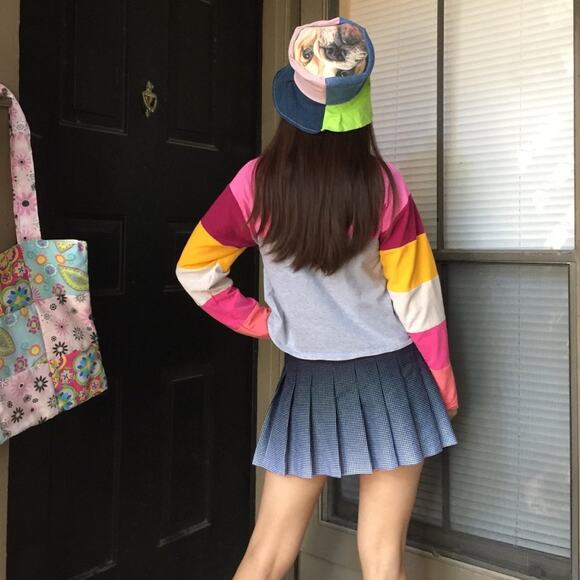 Handmade Dog Printed Upcycled Bucket Hat.-CA2 - Picture 3 of 15